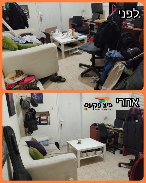 סידור בלגן סלון פיצ'פקעס